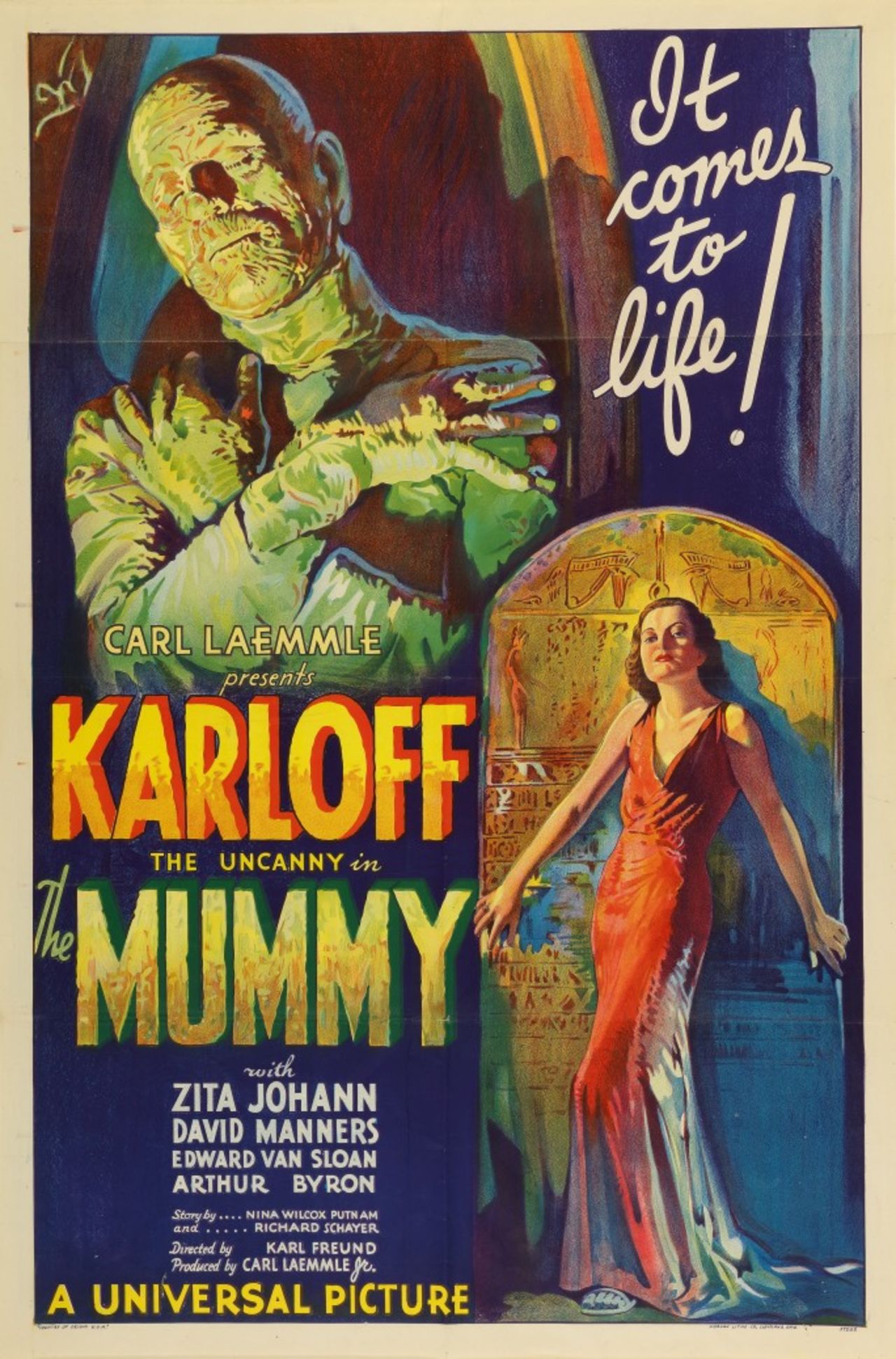 The original film poster of Karl Freund's The Mummy is expected to fetch more than $1 million.