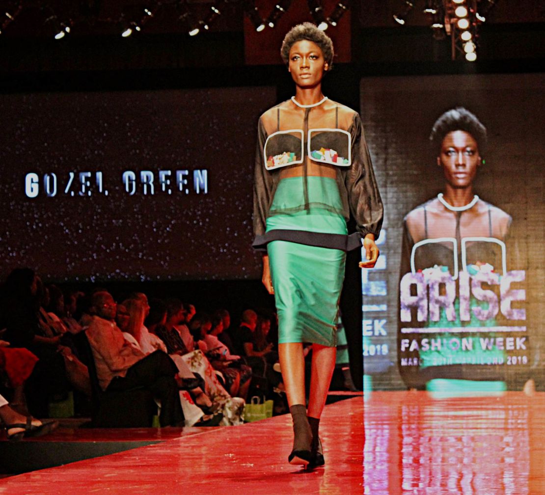 Gozel Green's presentation at Arise Fashion Week 2018, in Lagos, Nigeria. 