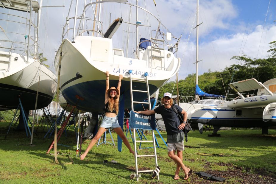 When they first started sailing together, they were on a 2007 Beneteau Cyclades.