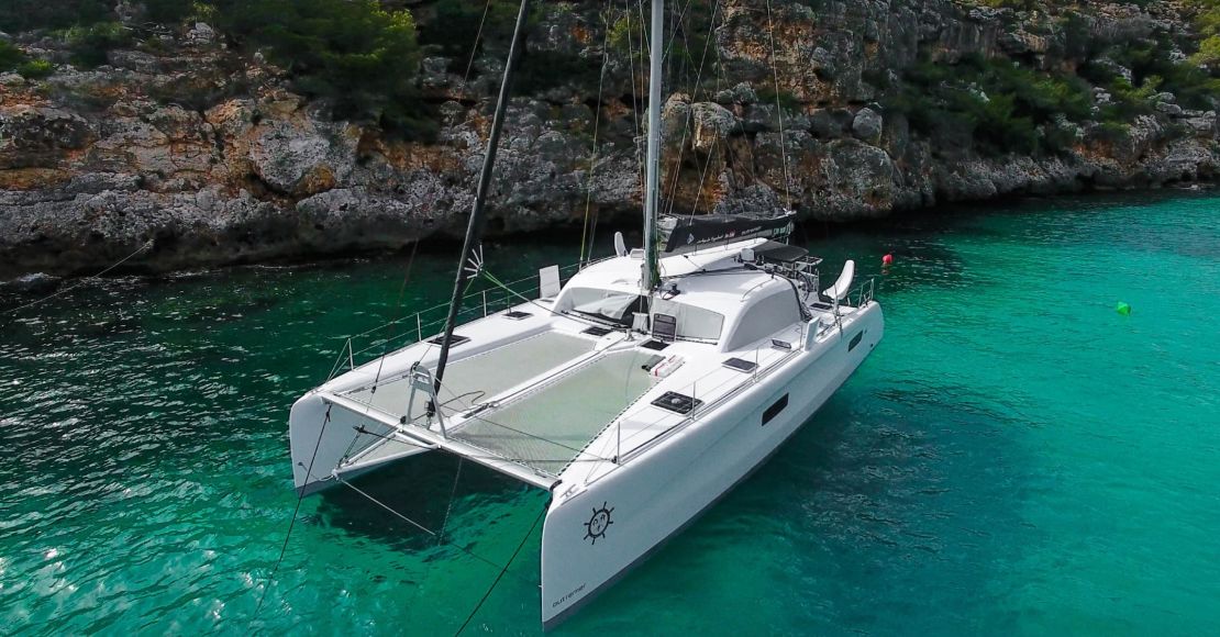 The couple's Outremer 45 catamaran.