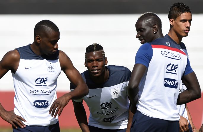In another charitable initiative later this year, Pogba hopes to work with French internationals Blaise Matuidi (L) and Paul Pogba (C).