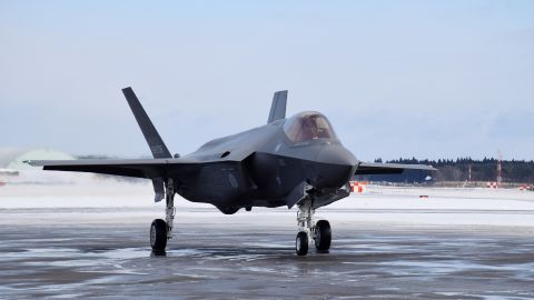 A Japanese F-35A arrives at Misawa Air Base in northern Japan in 2018.