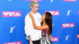 Pete Davidson and Ariana Grande in August