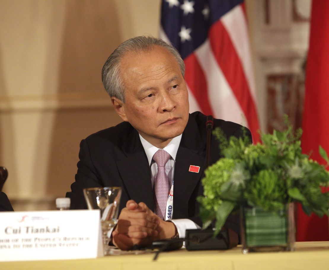 Cui Tiankai, China's Ambassador to the US at the State Department in Washington DC on June 24, 2015.