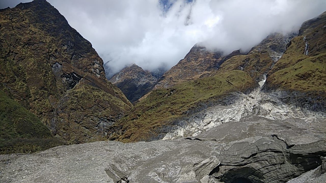 An image of Mount Gurja shared by rescue workers.