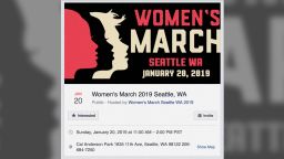 One of the fake Women's March events posted to Facebook that promoted the wrong date for January's march. The event has since been removed.