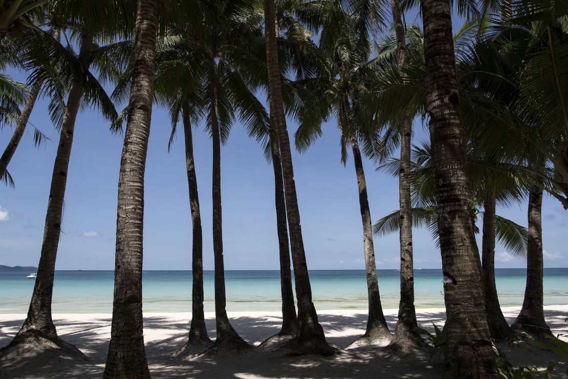 Boracay's beaches were empty during the shutdown. 