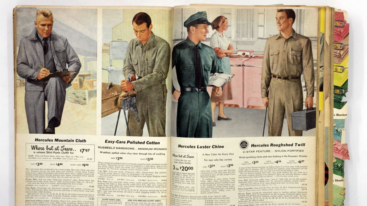 The Sears catalog had just about anything you could need, including the uniforms on this page of the 1957 fall/winter edition. 