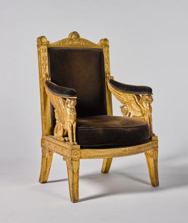 A ceremonial fauteuil built for Napoléon's Throne Room at the Palais de Tuileries.