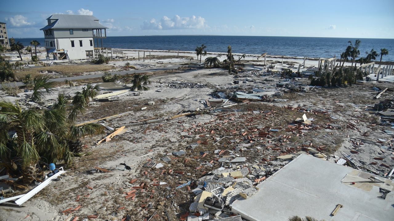 Many of the coastal houses in Mexico Beach, Florida, have been obliterated. 