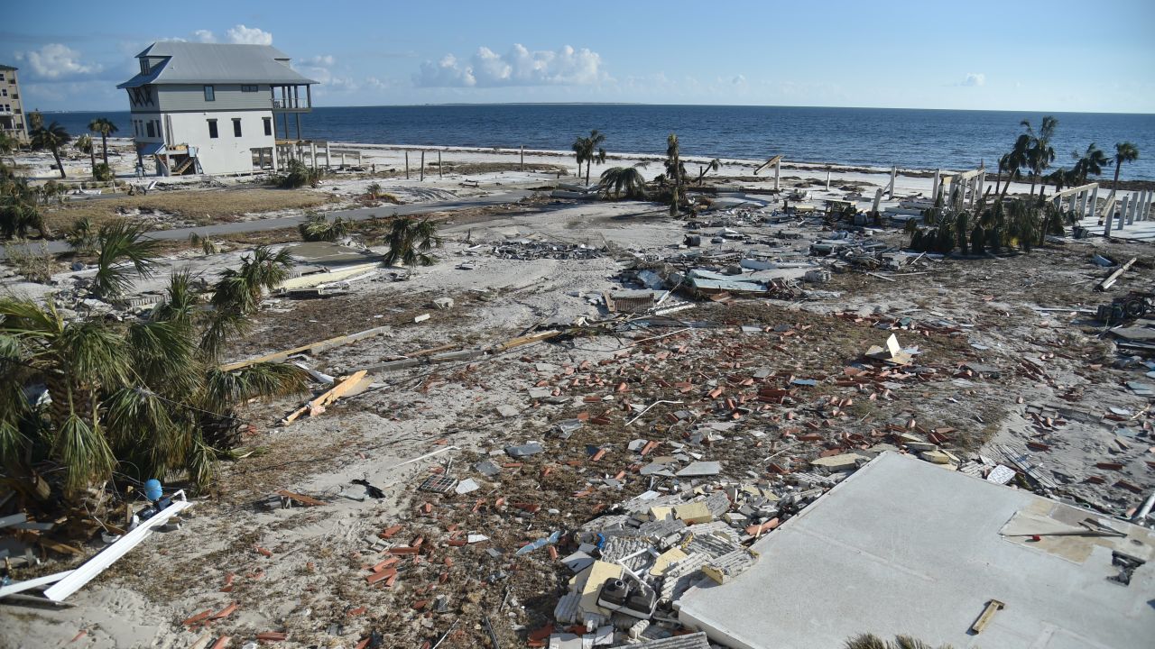 Many of the coastal houses in Mexico Beach, Florida, have been obliterated.