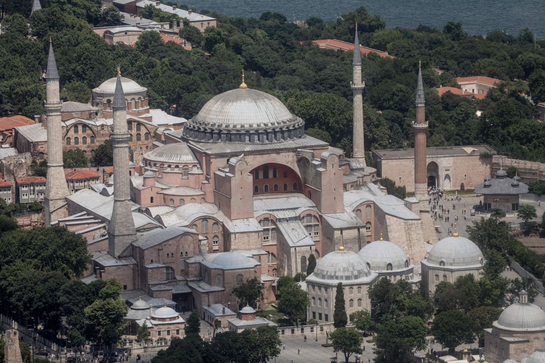 Istanbul's famous Hagia Sofia is one of the many historical heritage sites in danger from climate change.