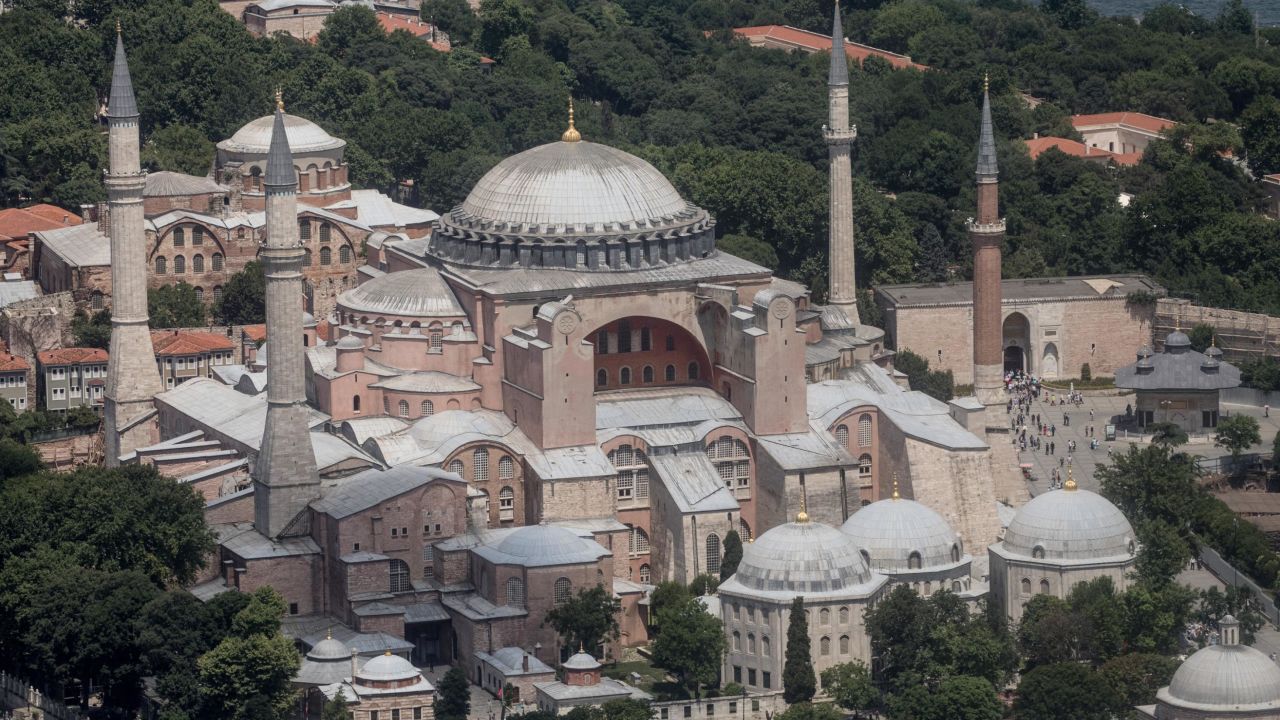 Istanbul's famous Hagia Sofia is one of the many historical heritage sites in danger from climate change.