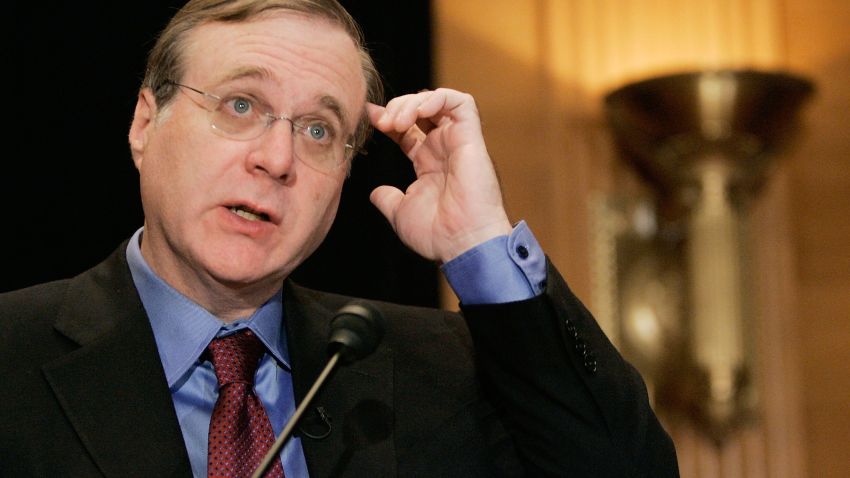 WASHINGTON - SEPTEMBER 26:  Microsoft co-founder Paul G. Allen speaks about the completion of the Allen Brain Atlas during a news conference on Capitol Hill September 26, 2006 in Washington, DC. The Allen Brain Atlas has potential to understand Neurological diseases and disorders and furthering neuroscience research.  (Photo by Mark Wilson/Getty Images)