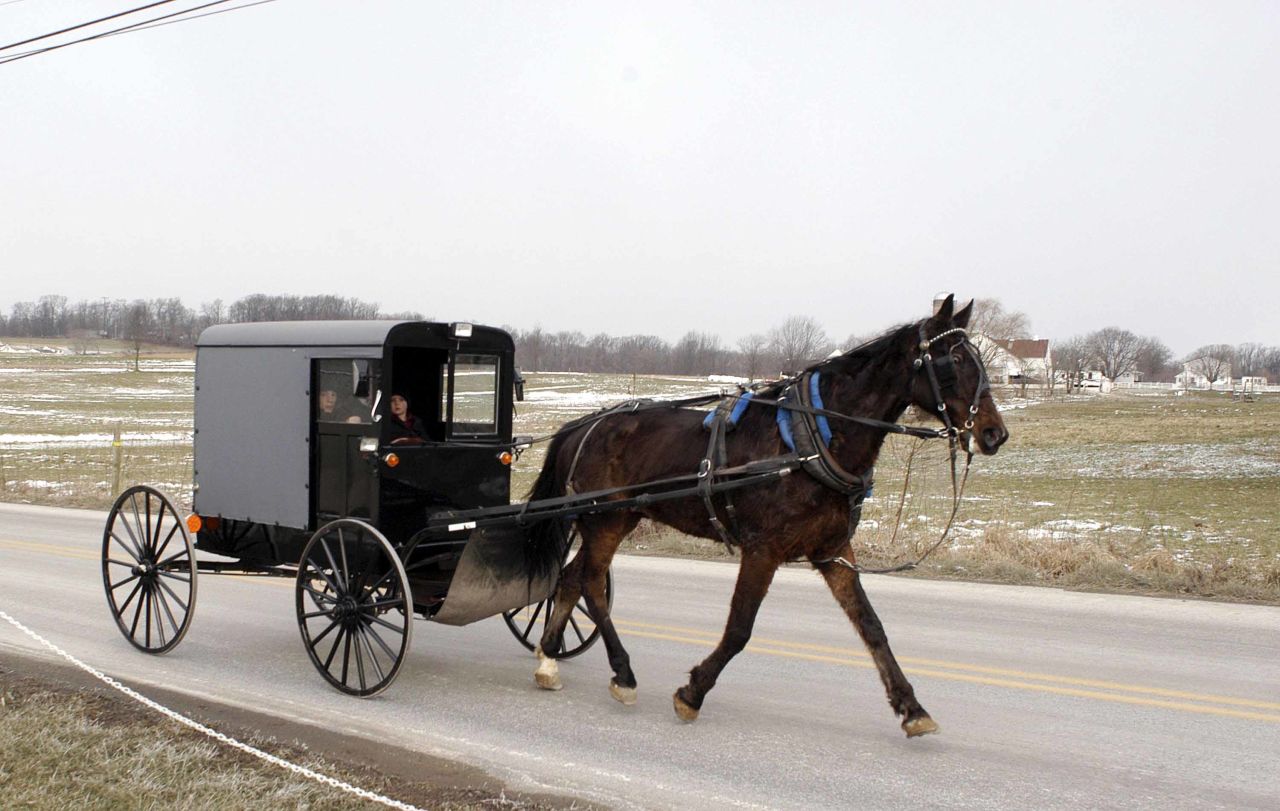 More devout members of the Amish and Mennonite communities eschew electricity and modern conveniences. They use a horse and carriage -- instead of a car -- to get around. 
