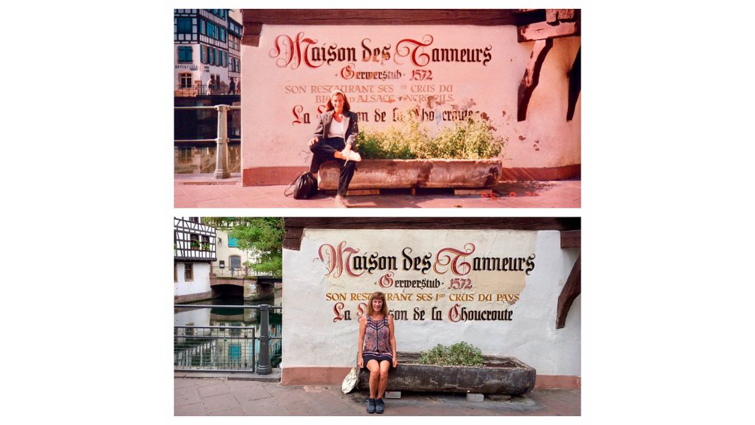 <strong>30 years on:</strong> Werner plans to revisit Europe 30 years from now and recreate her images once again, including this photo of Strasbourg. "I plan to reshoot each one again when I'm 87," she says.