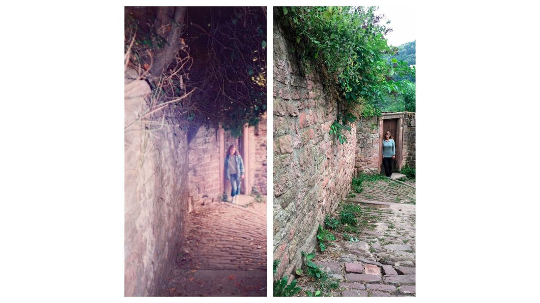 <strong>Changing camera quality:</strong> "It was the camera capabilities that improved," says Werner. Here, the photographer reenacts her image of the winding Snakes Way in Heidelberg.