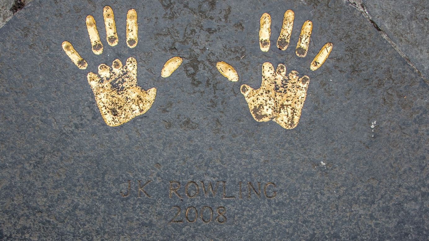 <strong>Rowling's handprints: </strong>The City of Edinburgh awarded Rowling The Edinburgh Award -- the handprints of each winner are reproduced outside the City Chambers building. 