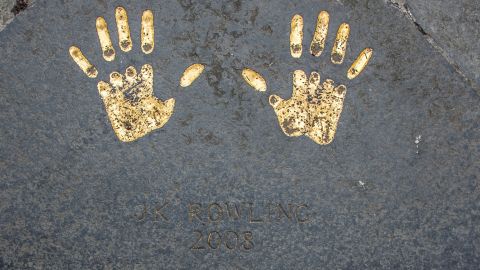 Don't miss J. K. Rowling's handprints on the Royal Mile.