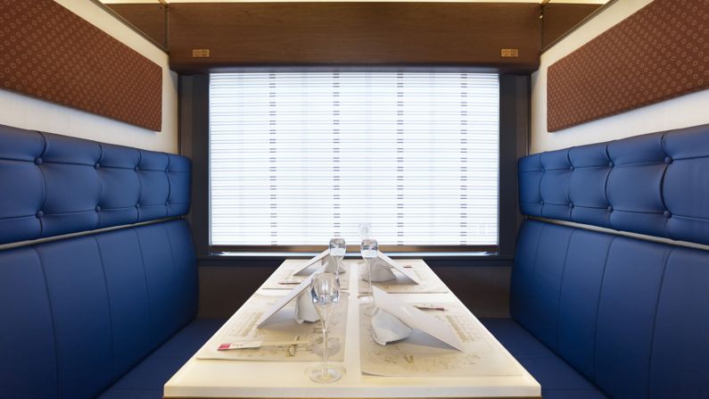 <strong>Private dining: </strong>Car 1 is home to seven private compartments for passengers traveling in a small groups. 