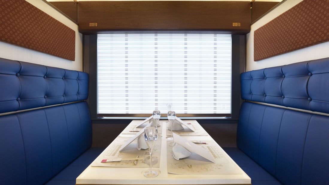 <strong>Private dining: </strong>Car 1 is home to seven private compartments for passengers traveling in a small groups. 