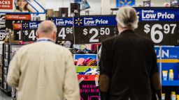 Customers shop at a Walmart Inc. store in Secaucus, New Jersey, U.S., on Wednesday, May 16, 2018. Walmart is scheduled to release earnings figures on May 17. Photographer: Timothy Fadek/Bloomberg via Getty Images