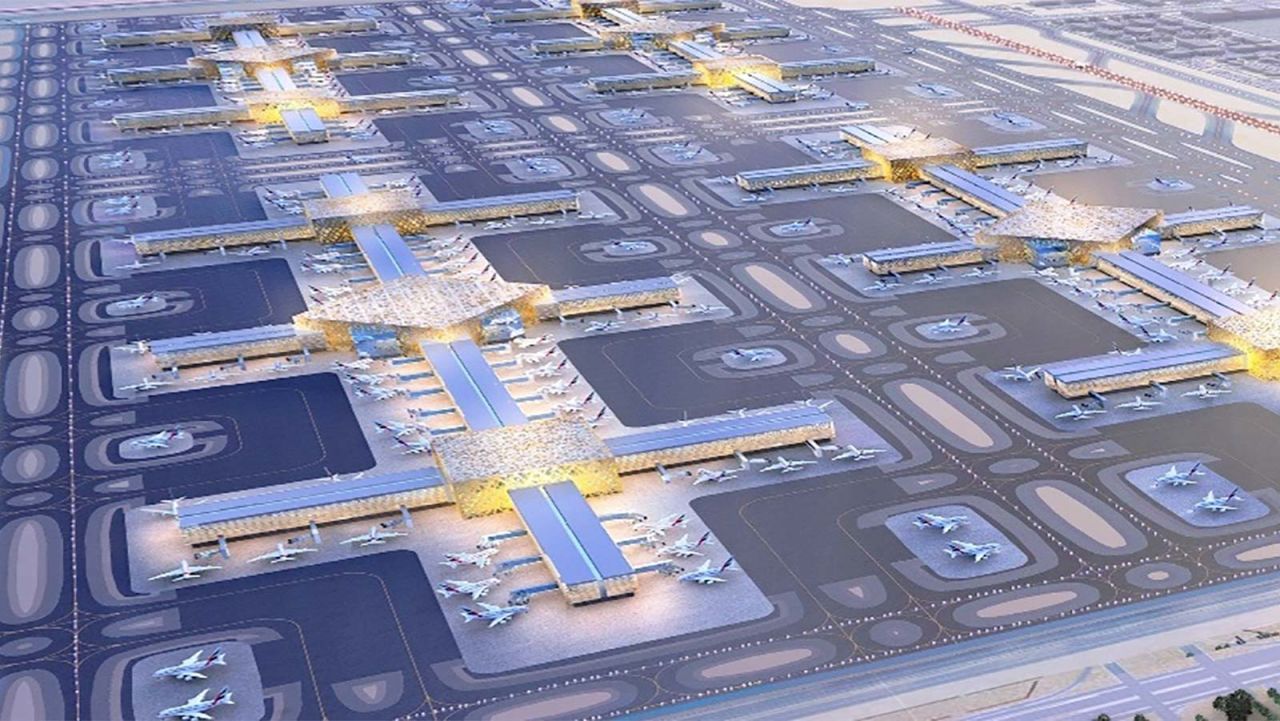 <strong>Al Maktoum International Airport: </strong>Open already, Dubai's Al Maktoum will one day have five runways, three terminals and be home to the huge fleets of superjumbos operated by Emirates. 