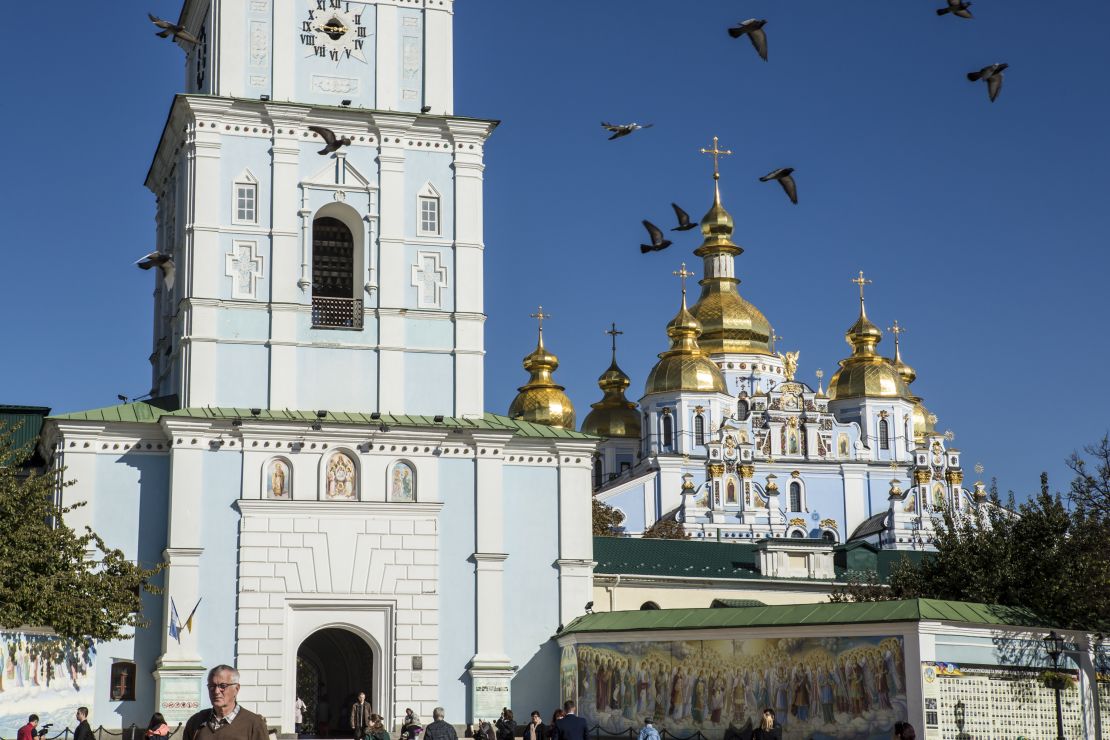 St. Michael's Golden-Domed Monastery in Kiev, Ukraine. 