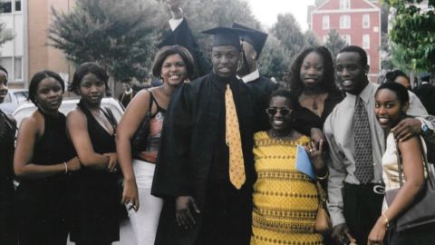 Chinedu Okobi with his family at his 2003 graduation from Morehouse College in Atlanta.