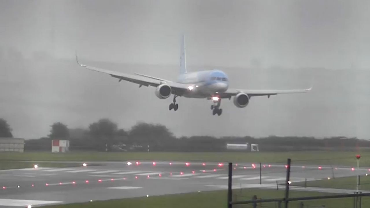A pilot landing into Bristol Airport in the UK managed to coordinate a sideways landing.