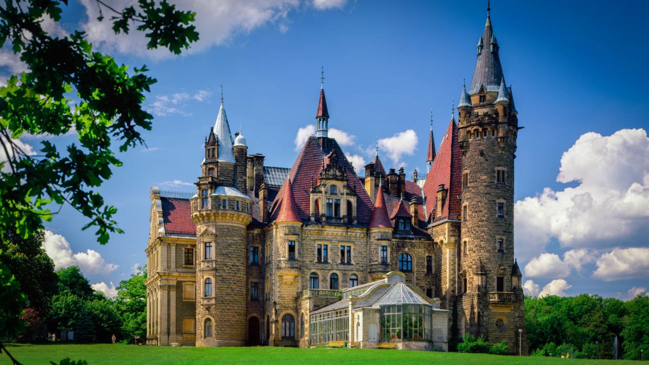 Moszna Castle is now a hotel and restaurant.