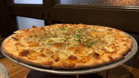The clam pie from Denino's Pizzeria and Tavern in Greenwich Village can also be found at the Staten Island location.