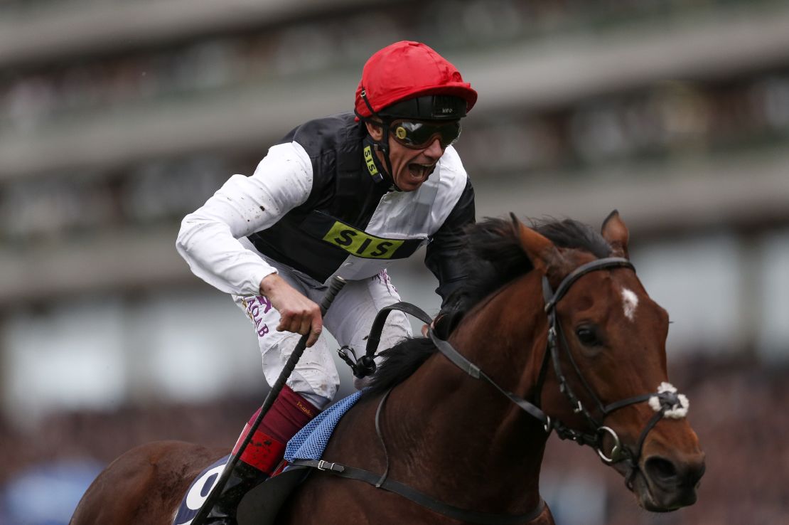 Frankie Dettori rides Cracksman to victory in the QIPCO Champion Stakes on British Champions Day at Ascot in 2017.