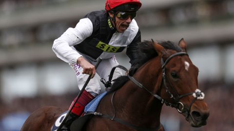 Frankie Dettori celebrates as he rides Cracksman to win The QIPCO Champion Stakes at Ascot on October 21.