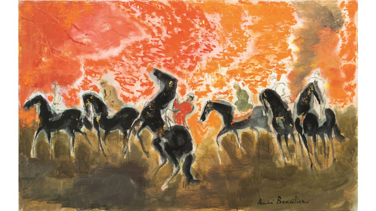 Brasilier paints horses in a numer of settings.