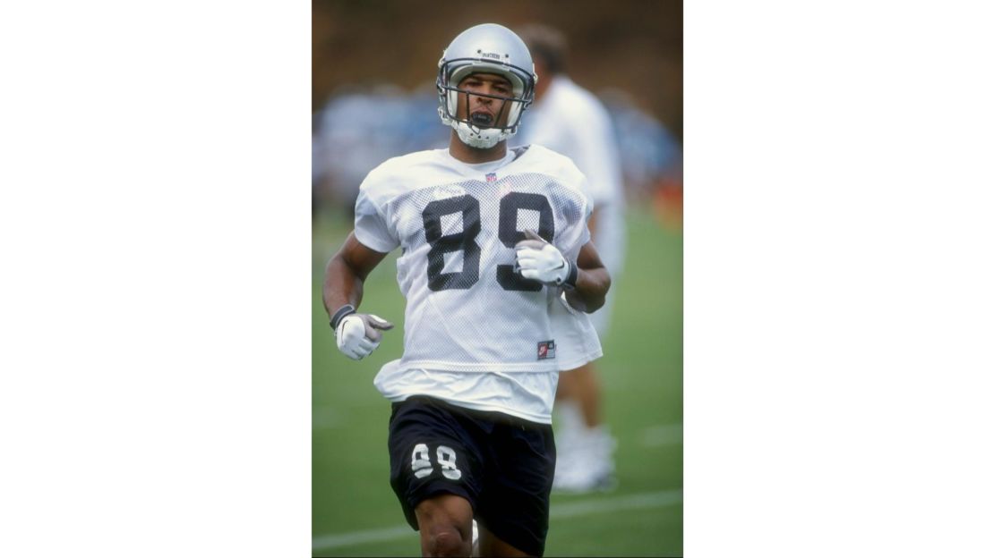 Carruth at Panthers training camp in 1998.