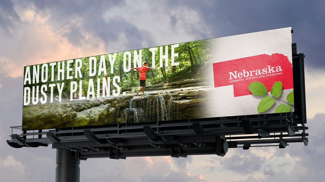 A billboard from Nebraska's tongue-in-cheek ad campaign.