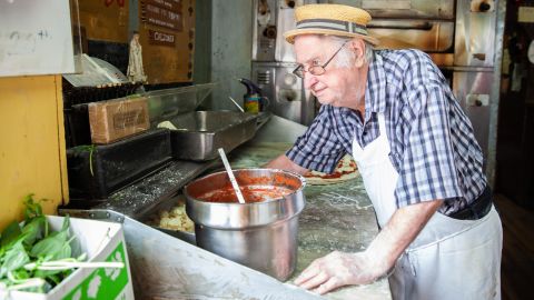 Dom DeMarco has been slinging dough at Di Fara in Brooklyn since 1965.