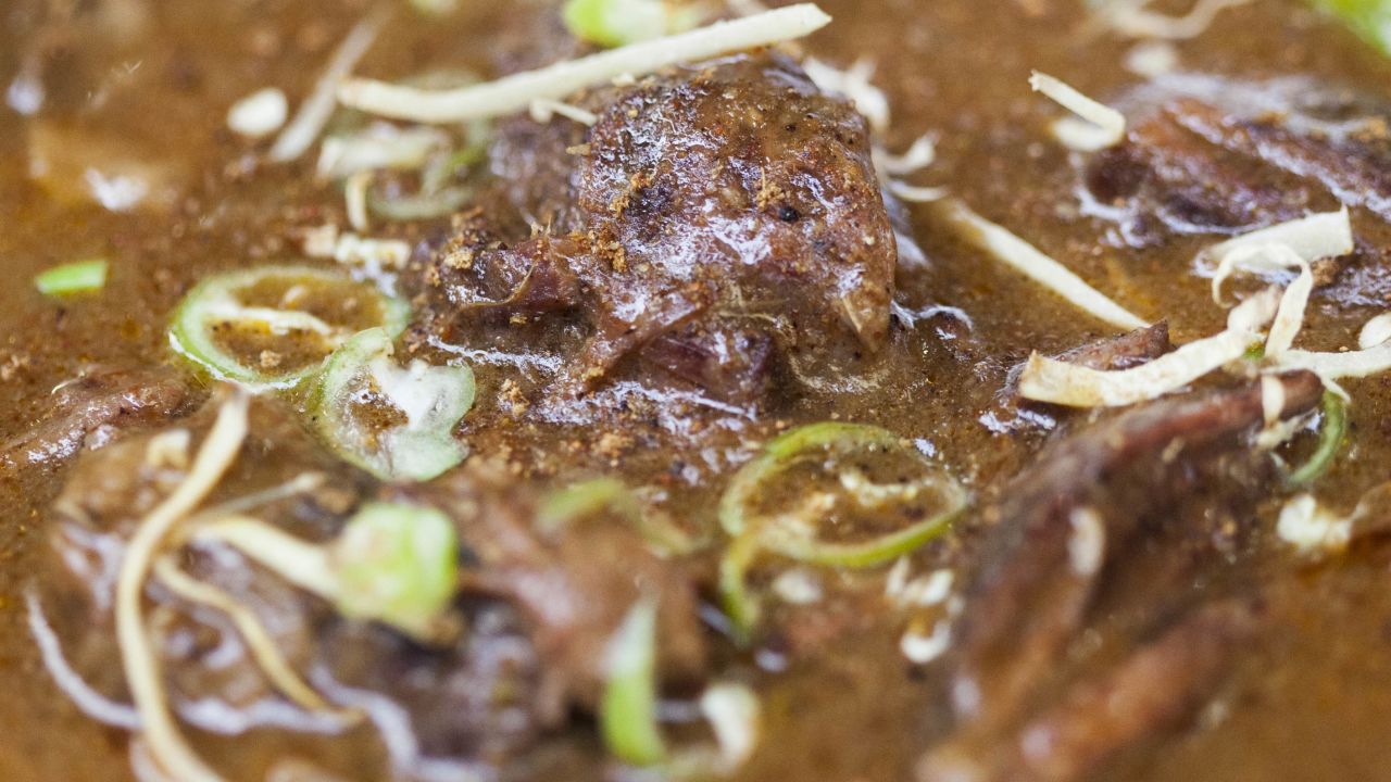 <strong>Nihari: </strong>Slow cooked lamb shank, including the bone marrow, is left to simmer in this delicious dish.