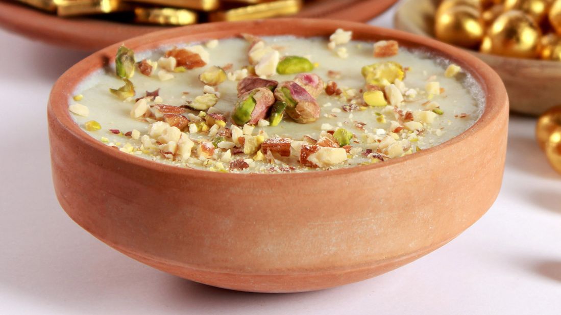 <strong>Kheer:</strong> At weddings or on celebratory occasions such as Eid, this rice pudding-esque dish is a highlight. It's thick and creamy and infused with cardamom. 