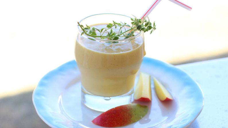 <strong>Mango lassi: </strong>A dessert-meets-drink that's yogurt-based and comes in a variety of flavors, including mango.