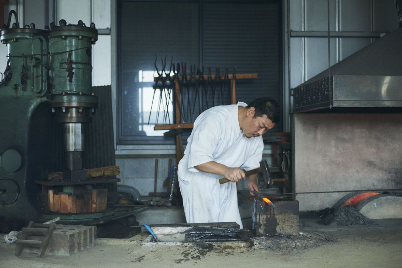 Shimojima's traditional techniques differ little from those used by Japanese swordsmiths for centuries. 