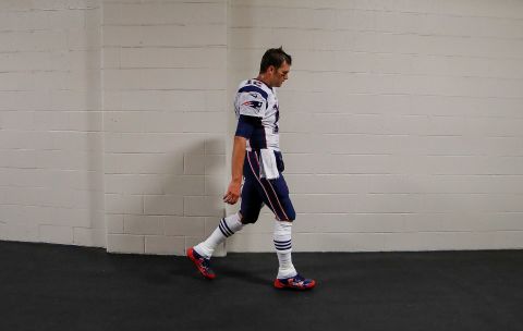 Tom Brady of the New England Patriots walks towards the locker room before a game against the Pittsburgh Steelers at Heinz Field on October 23, 2016 in Pittsburgh, Pennsylvania.