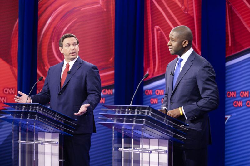 Gillum and DeSantis quarrel over Trump race