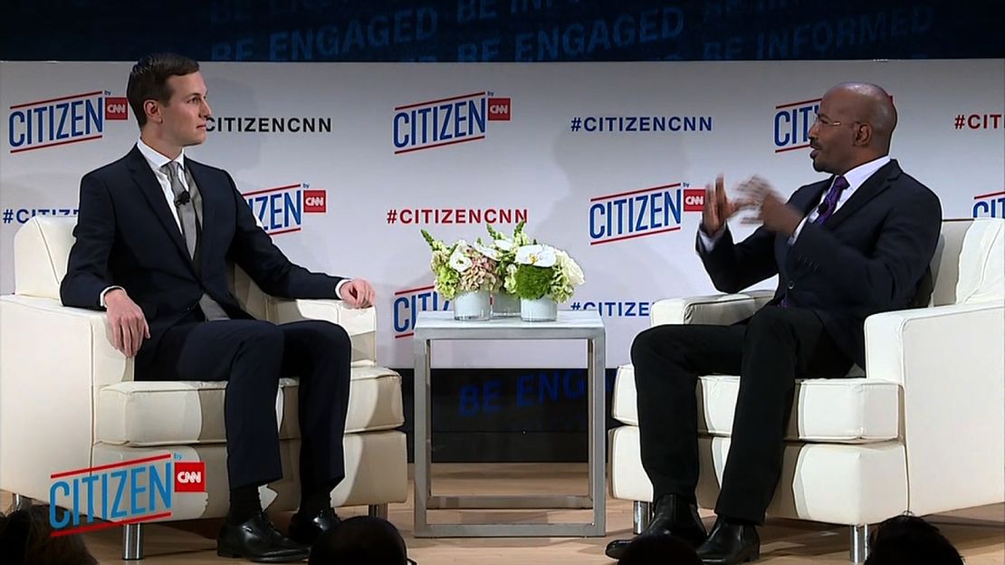 Jared Kushner, senior adviser to President Donald Trump, discusses US Mideast policy, prison reform, and what it's like working for President Donald Trump with CNN's Van Jones at the CITIZEN by CNN forum in New York.