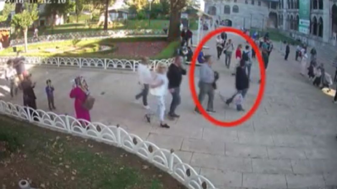 Madani at the Blue Mosque in Istanbul captured on law enforcement surveillance footage, according to a Turkish official.