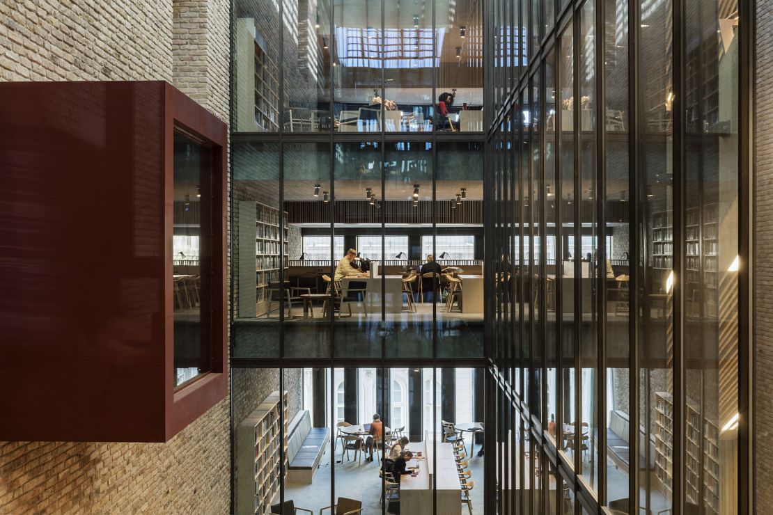 The visibility between floors is designed to promote a culture of transparency. 