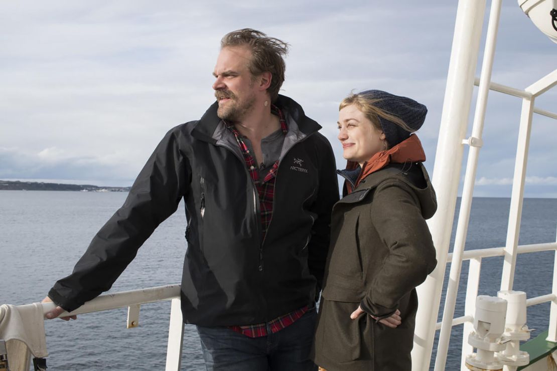 David Harbour and Alison Sudol on a Greenpeace expedition to the Antarctic Ocean