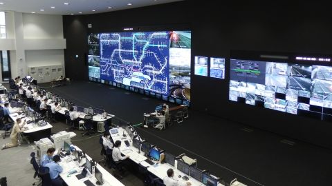 A Japanese traffic control center -- similar to ones that will be put in place in Bangalore.