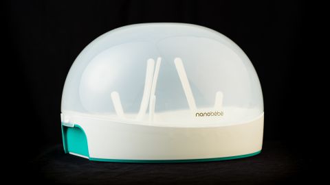 Nanobébé's full line of products includes a microwave steam sterilizer.